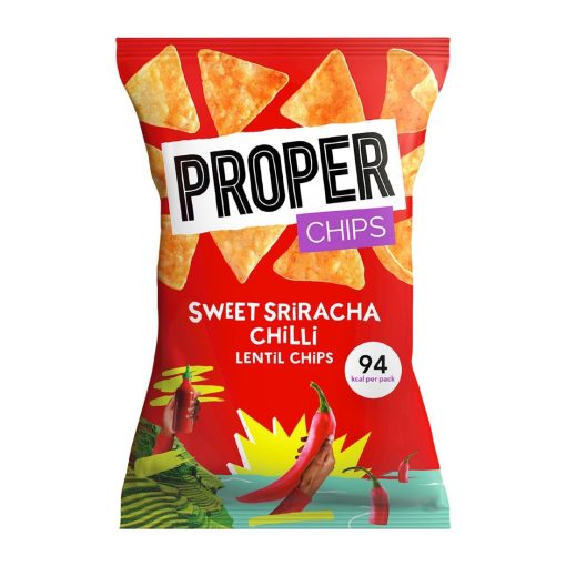 Properchips Impulse Sweet Sriracha Chilli Lentil Chips 20g Pack of 24 (HS874)