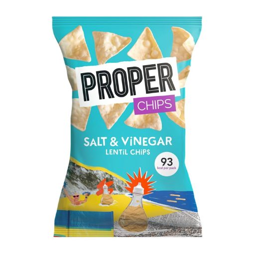 Properchips Impulse Salt and Vinegar Lentil Chips 20g Pack of 24 (HS876)