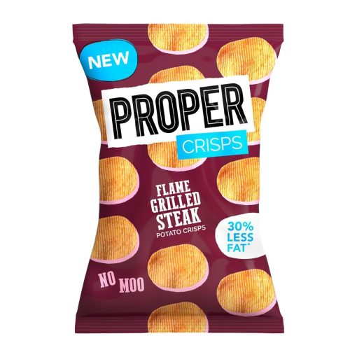 Propercrisps Flame Grilled Steak Flavour 30g Pack of 24 (HS879)