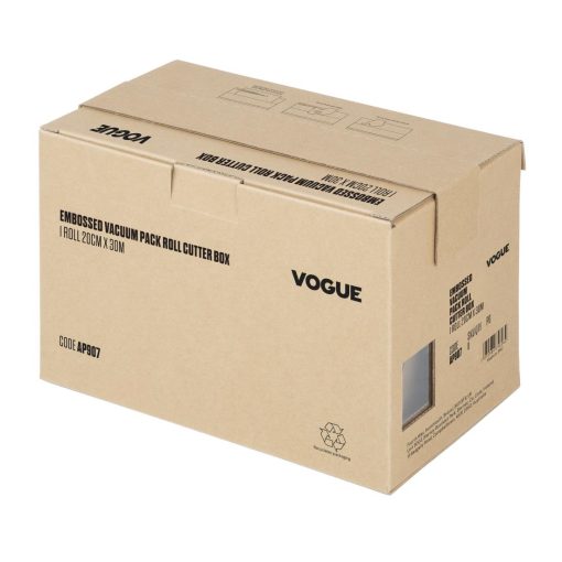 Vogue Vacuum Pack Roll with Cutter Box Embossed 200mm width (AP907)