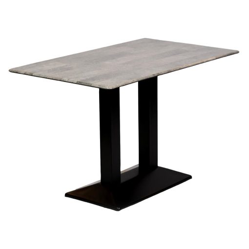 Turin Metal Base Rectangle Dining Table with Laminate Top in Concrete (CZ823)