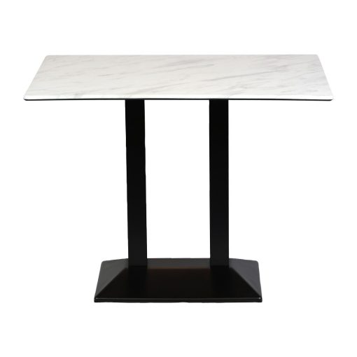 Turin Metal Base Rectangle Poseur Table with Laminate Top in Marble (CZ838)