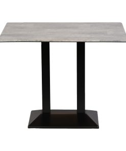 Turin Metal Base Rectangle Poseur Table with Laminate Top in Concrete (CZ839)