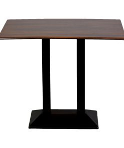 Turin Metal Base Rectangle Poseur Table with Laminate Top in Walnut (CZ841)