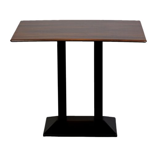 Turin Metal Base Rectangle Poseur Table with Laminate Top in Walnut (CZ841)