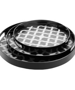 Olympia Kristallon PC Round Non Slip Tray with Handles 300mm (DP664)