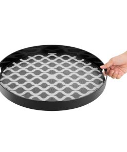 Olympia Kristallon PC Round Non Slip Tray With Handles 405mm (DP666)