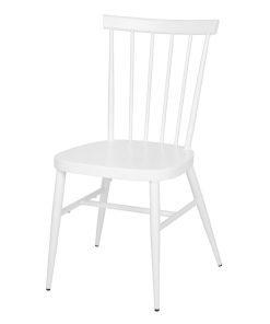 Bolero Windsor Aluminium White Chairs White Pack of 4 (DP718)