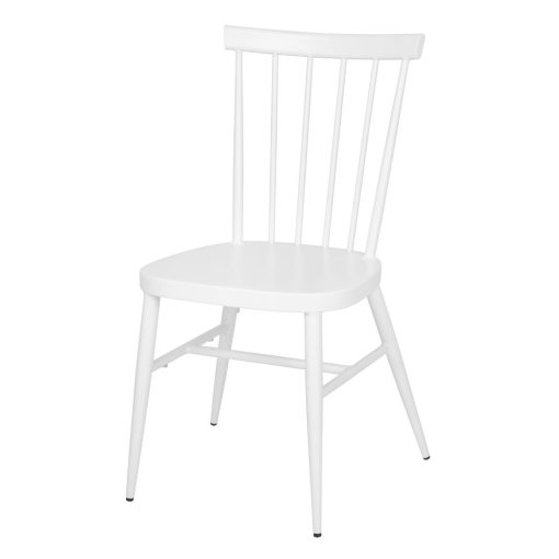 Bolero Windsor Aluminium White Chairs White Pack of 4 (DP718)