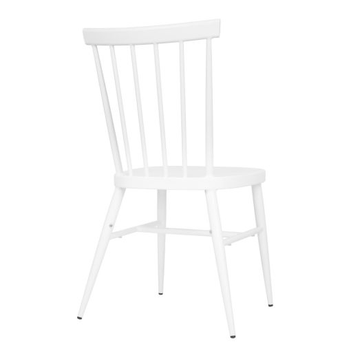 Bolero Windsor Aluminium White Chairs White Pack of 4 (DP718)