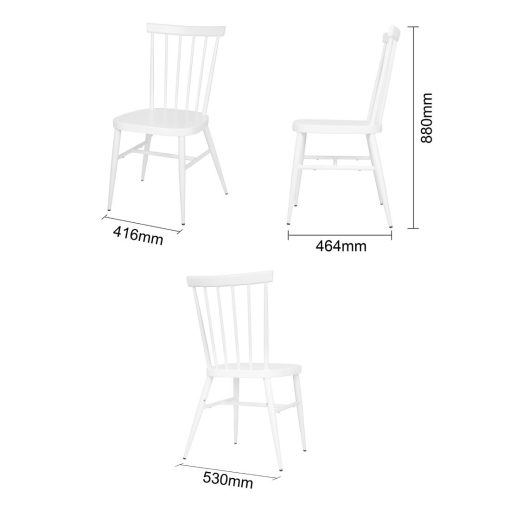 Bolero Windsor Aluminium White Chairs White Pack of 4 (DP718)