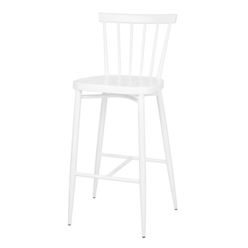 Bolero Windsor Aluminium White High Stools Pack of 2 (DP719)