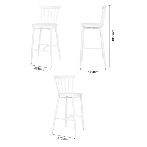 Bolero Windsor Aluminium White High Stools Pack of 2 (DP719)