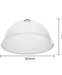 Olympia Kristallon Polycarbonate Domed Plate Cover Round 300mm (DP792)