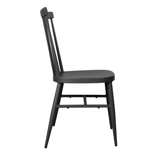 Bolero Windsor Aluminium Black Chairs Pack of 4 (DX686)