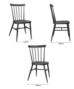 Bolero Windsor Aluminium Black Chairs Pack of 4 (DX686)