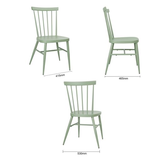 Bolero Windsor Aluminium Green Chairs Pack of 4 (DX687)