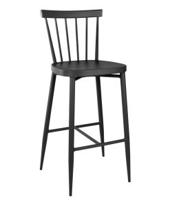 Bolero Windsor Aluminium Black High Stools Pack of 2 (DX688)