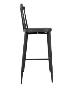 Bolero Windsor Aluminium Black High Stools Pack of 2 (DX688)