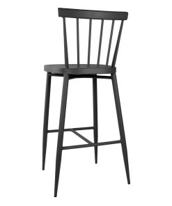 Bolero Windsor Aluminium Black High Stools Pack of 2 (DX688)