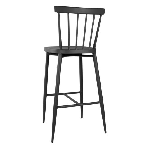 Bolero Windsor Aluminium Black High Stools Pack of 2 (DX688)