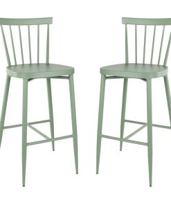 Bolero Windsor Aluminium Green High Stools Pack of 2 (DX689)