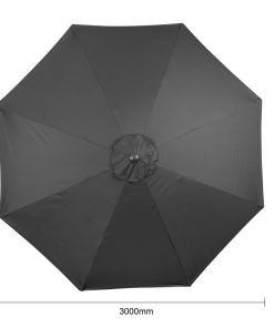 Bolero Seville Round Parasol 3m Diameter Black (DZ870)