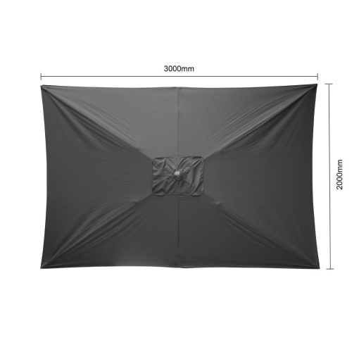 Bolero Seville Square Parasol 2x3m Black (DZ871)