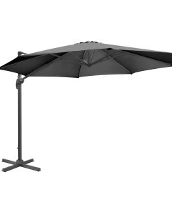 Bolero Venice Heavy Duty Parasol Black 3-5m (DZ872)