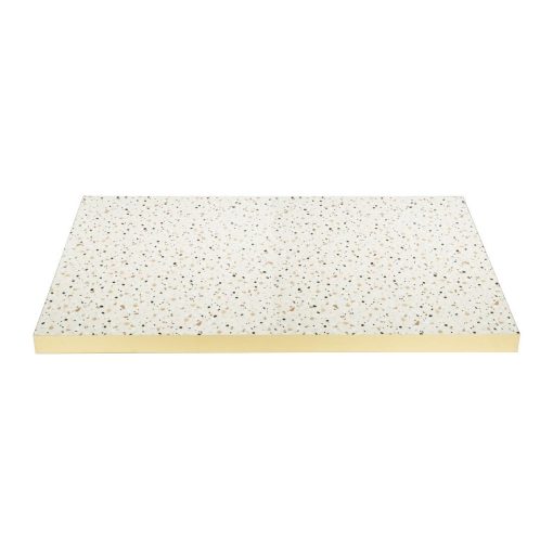 Bolero Terrazzo Style Rectangular Table Top 1100x700mm (DZ874)