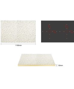 Bolero Terrazzo Style Rectangular Table Top 1100x700mm (DZ874)