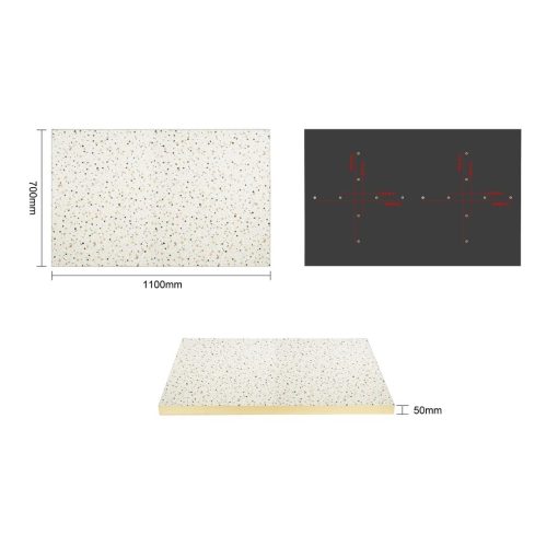 Bolero Terrazzo Style Rectangular Table Top 1100x700mm (DZ874)