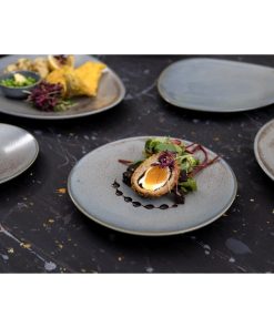 Olympia Ember Blue Coupe Plates 180mm Pack of 6 (FU172)