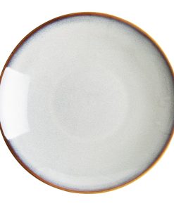 Olympia Drift Grey Plain Coupe Low Bowls 260mm Pack of 4 (FU190)