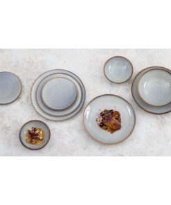 Olympia Drift Grey Embossed Coupe Bowls 205mm Pack of 4 (FU198)