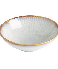 Olympia Drift Grey Embossed Coupe Bowls 155mm Pack of 6 (FU199)