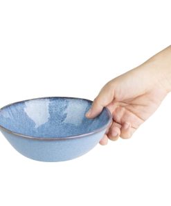 Olympia Denim Blue Coupe Bowls 160mm Pack of 6 (FU224)