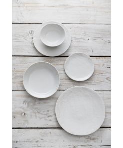 Olympia Denim White Coupe Plates 230mm Pack of 6 (FU226)