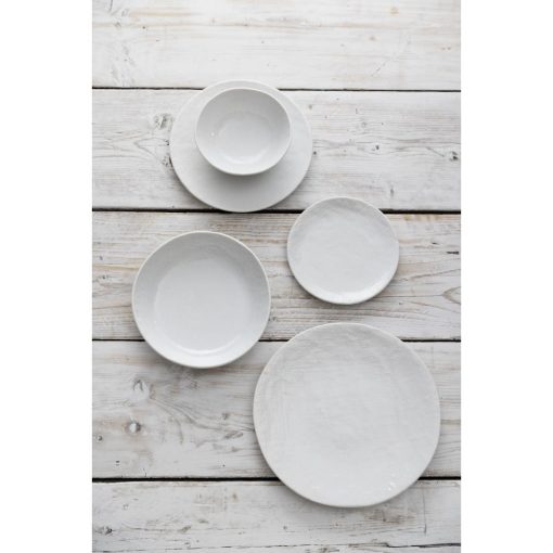 Olympia Denim White Coupe Plates 230mm Pack of 6 (FU226)