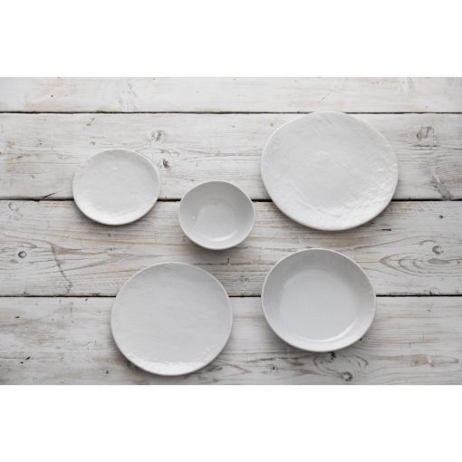 Olympia Denim White Coupe Plates 230mm Pack of 6 (FU226)