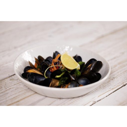 Olympia Denim White Coupe Bowls 220mm Pack of 6 (FU228)