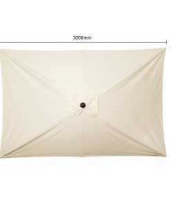 Bolero Seville Square Parasol 2x3m Cream (FU505)