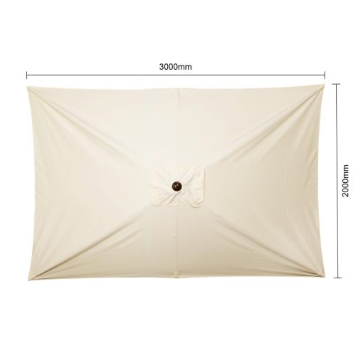 Bolero Seville Square Parasol 2x3m Cream (FU505)