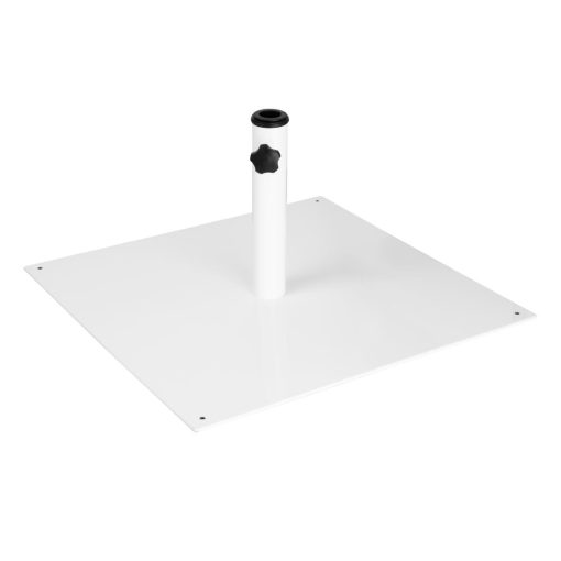 Bolero Flat Metal Parasol Base White - 18kg (FU510)