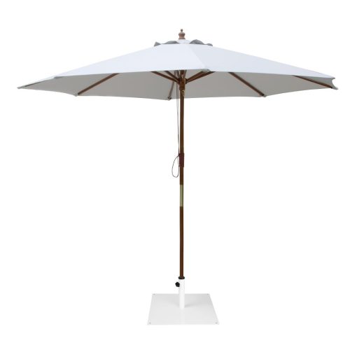 Bolero Flat Metal Parasol Base White - 18kg (FU510)