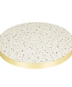 Bolero Terrazzo Style Round Table Top 600mm (FU518)