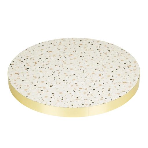 Bolero Terrazzo Style Round Table Top 600mm (FU518)