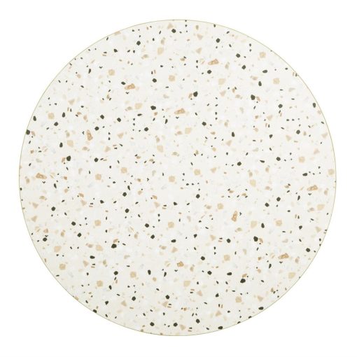 Bolero Terrazzo Style Round Table Top 600mm (FU518)