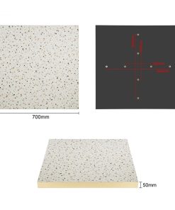 Bolero Terrazzo Style Square Table Top 700x700mm (FU519)