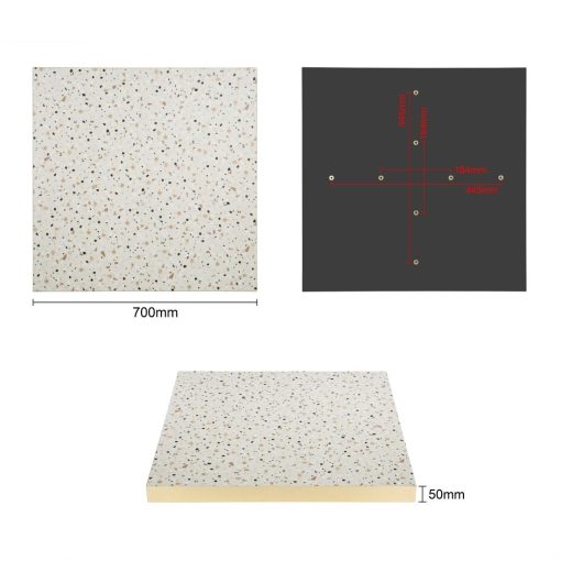 Bolero Terrazzo Style Square Table Top 700x700mm (FU519)